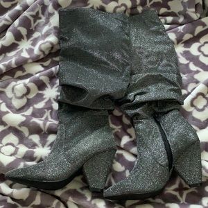 Silver Heeled Boots by JustFab